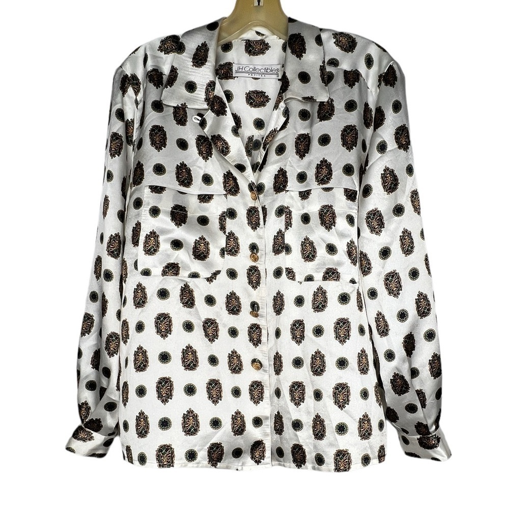 Vintage JH Collectibles Petites Polyester Blouse